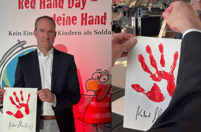 Am 12. Februar ist Red Hand Day – Kinder sind keine Soldaten !
